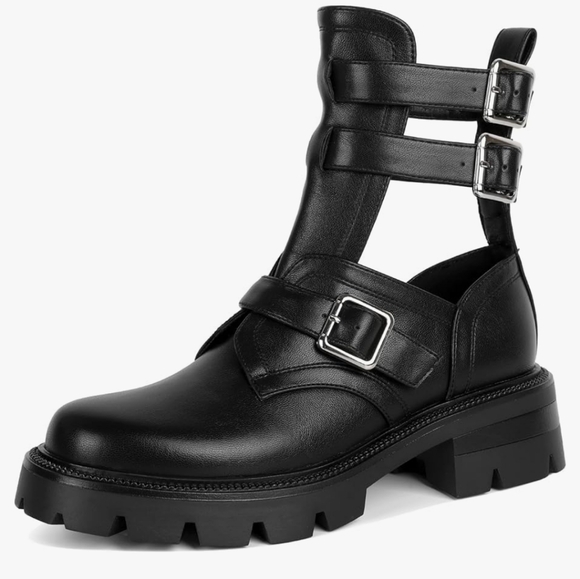 Lug sole ankle booties - Picture 2 of 8